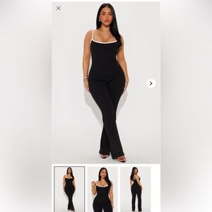 Fashion Nova Classic Black Flare Jumpsuit